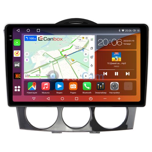 Mazda RX-8 2003-2008 Canbox H-Line 4180-9-1311 на Android 10 (4G-SIM, 3/32, DSP, QLed, 2K)