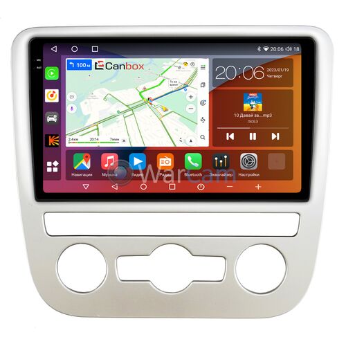 Volkswagen Scirocco 2009-2015 (для авто с автоматическим климатом) Canbox H-Line 4182-9-1244 на Android 10 (4G-SIM, 4/64, DSP, QLed, 2K)