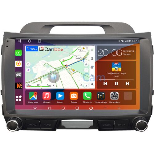 Kia Sportage III 2010-2016 Canbox H-Line 4184-9-2772 на Android 10 (4G-SIM, 6/128, DSP, QLed, 2K)