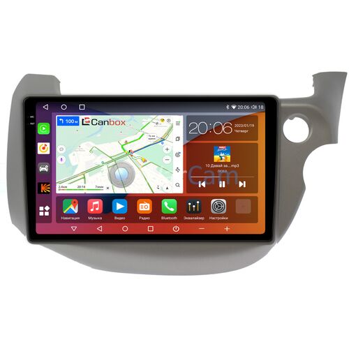 Honda Fit II 2008-2014 Canbox H-Line 4185-10-3186 на Android 10 (4G-SIM, 6/128, DSP, QLed, 2K)