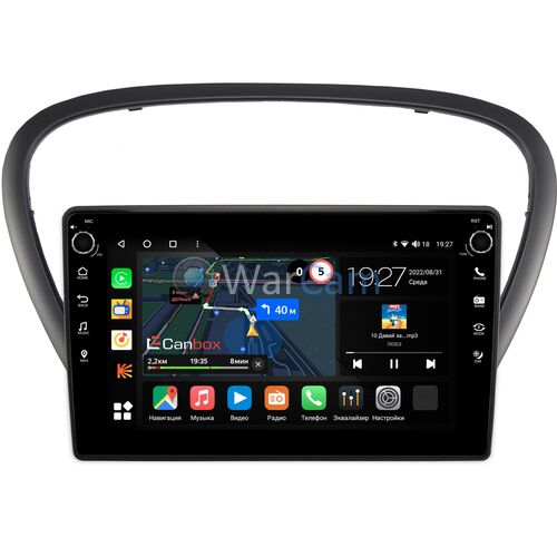 Peugeot 607 (2004-2010) Canbox M-Line 7801-9-6060 Android 10 (4G-SIM, 2/32, DSP, IPS) С крутилками