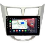 Hyundai Solaris, Accent IV 2010-2017 (серебро) Canbox H-Line 7802-9270 на Android 10 (4G-SIM, 3/32, DSP, IPS) С крутилками