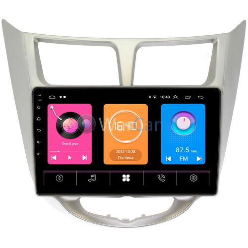 Hyundai Solaris, Accent IV 2010-2017 (серебро) OEM RK9-9270 на Android 10