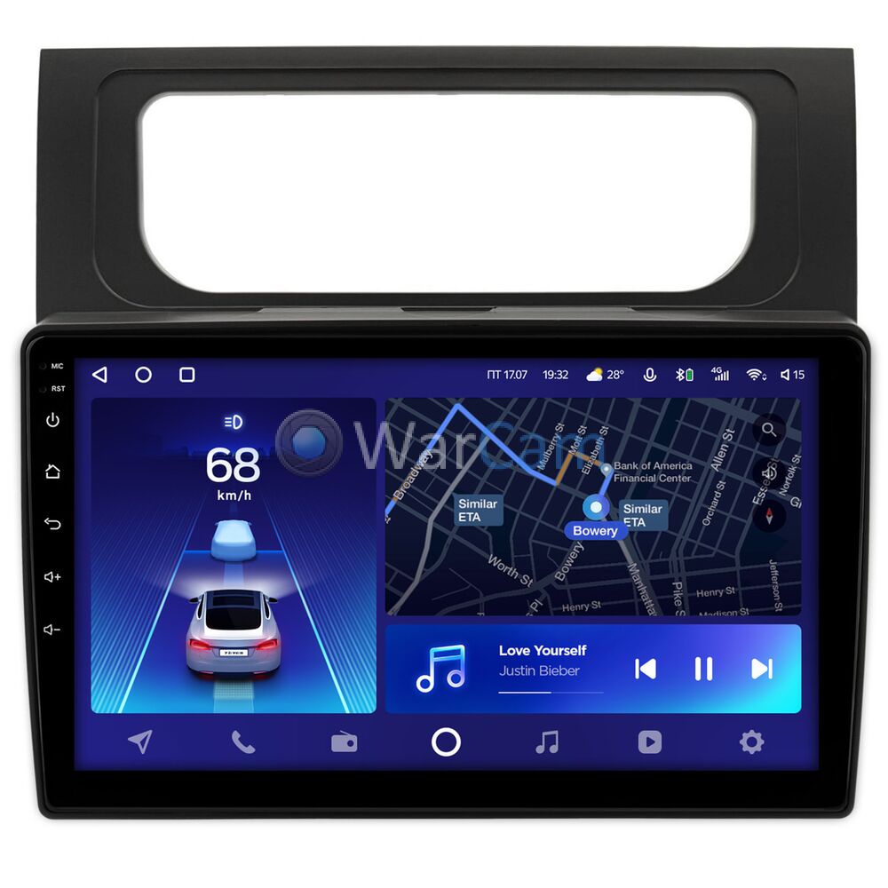 Штатное головное устройство Volkswagen Touran II 2010-2015 (черная) Teyes CC2 PLUS 10 дюймов 3/32 RM-10-1164 на Android 10 (4G-SIM, DSP, QLed)