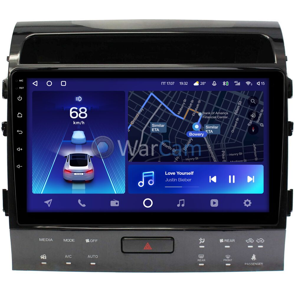 Штатное головное устройство Toyota LC 200 2010-2012 для авто с NAVI (Тип3) Teyes CC2 PLUS 10 дюймов 3/32 RM-10-1203 на Android 10 (4G-SIM, DSP, QLed)