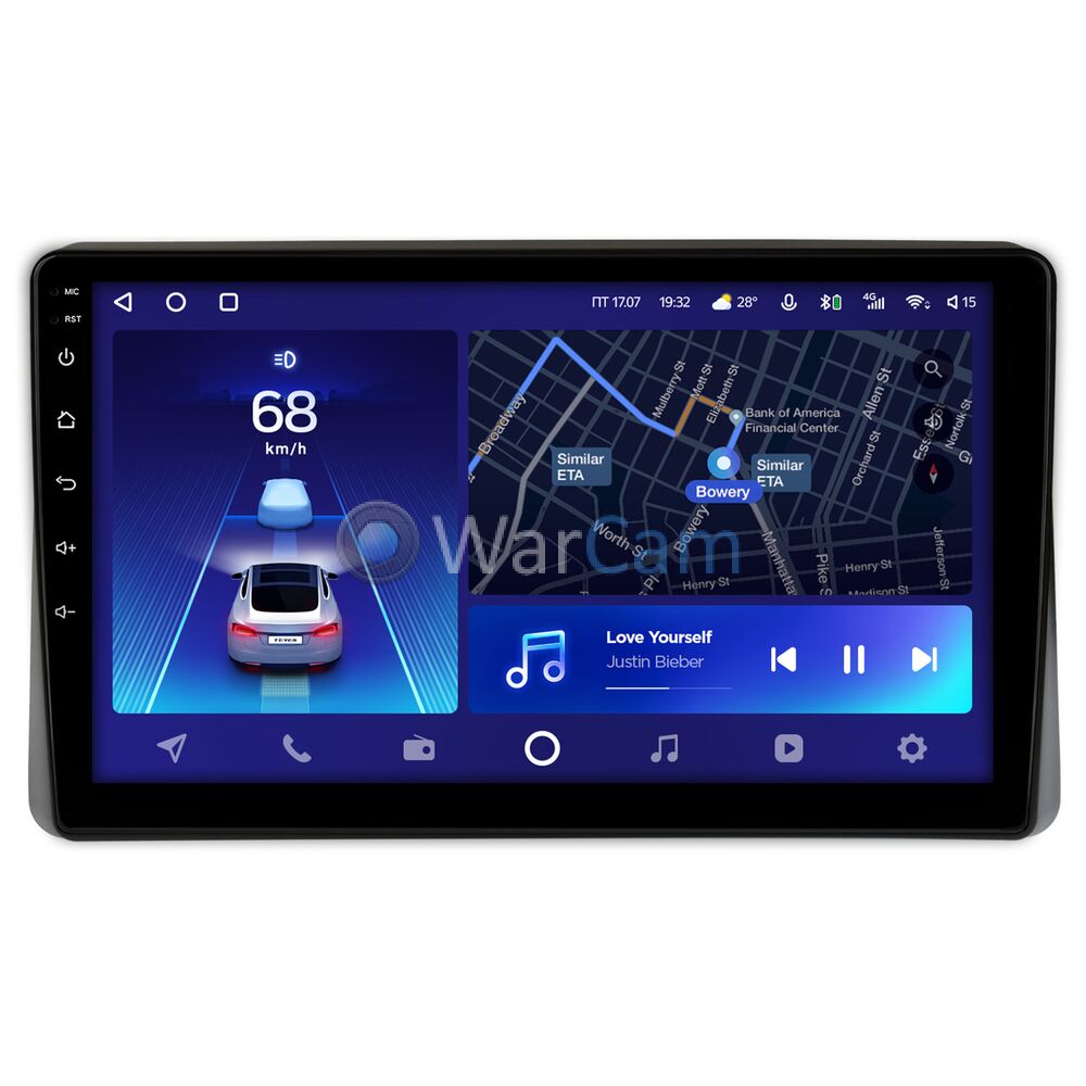 Штатное головное устройство Teyes CC2 PLUS 10 дюймов 4/64 RM-10-1470 для Renault Arkana, Duster 2, Master (2019-2022) (для авто с монитором) на Android 10 (4G-SIM, DSP, QLed)