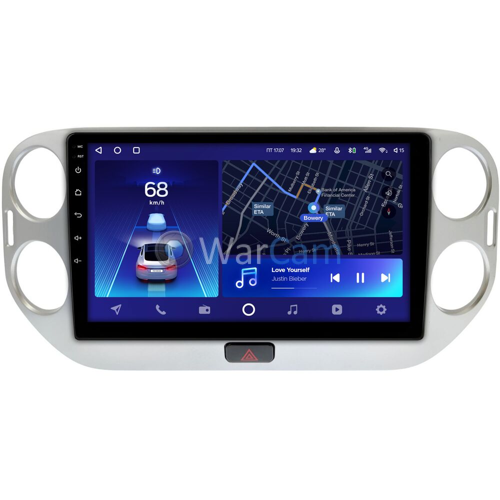 Штатное головное устройство Teyes CC2 PLUS 10 дюймов 6/128 RM-10-077 для Volkswagen Tiguan 2007-2016 на Android 10 (4G-SIM, DSP, QLed)