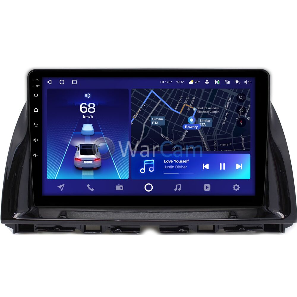 Штатное головное устройство Teyes CC2 PLUS 10 дюймов 6/128 RM-10-194 для Mazda 6 (GJ), CX-5 (2011-2017) на Android 10 (4G-SIM, DSP, QLed)