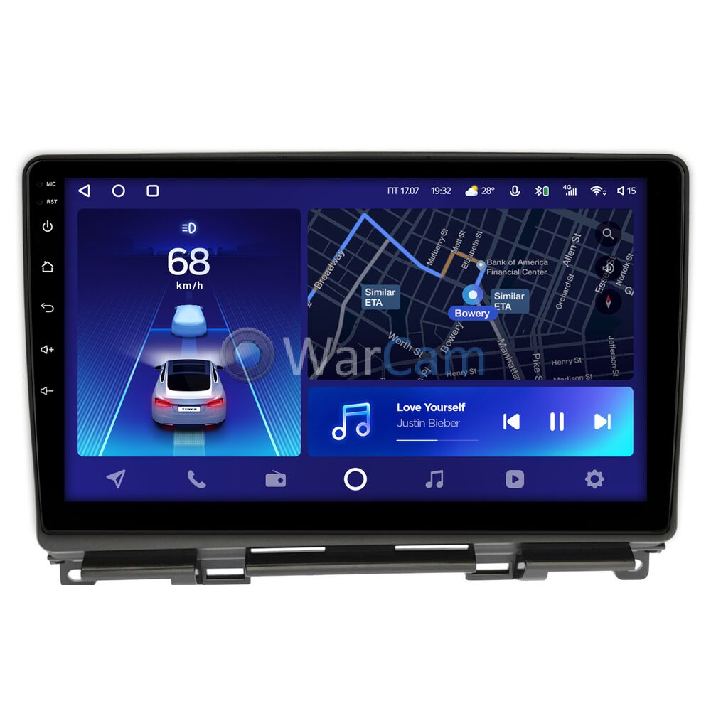 Штатное головное устройство Honda Fit 3 (2013-2020) (Тип2) Teyes CC2 PLUS 10 дюймов 6/128 RM-10-207 на Android 10 (4G-SIM, DSP, QLed)