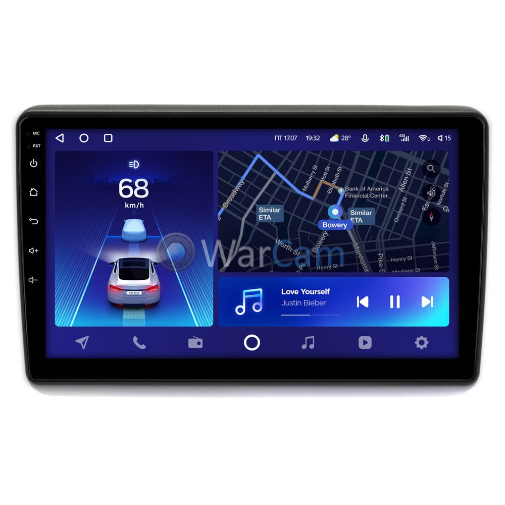 Штатное головное устройство Teyes CC2 PLUS 10 дюймов 6/128 RM-10-195 для Honda Vezel 2013-2021 (правый руль) на Android 10 (4G-SIM, DSP, QLed)