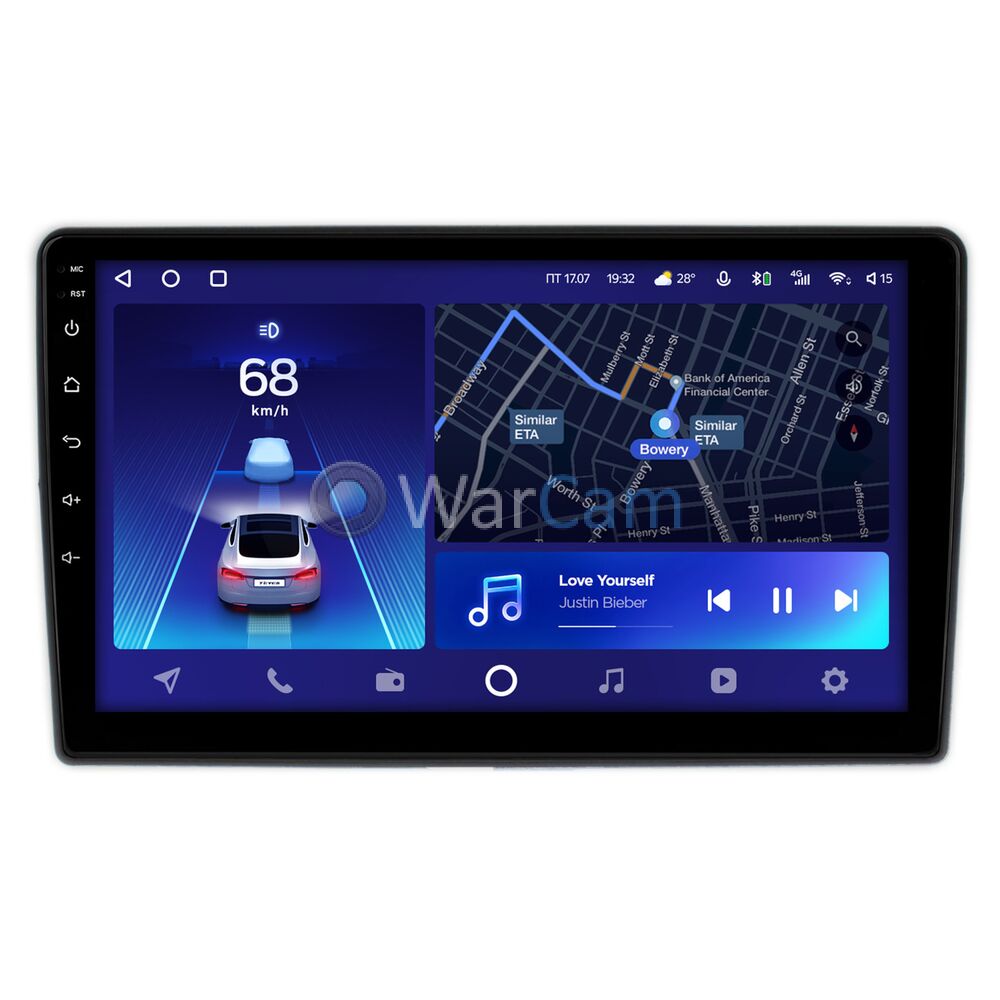 Штатное головное устройство Fiat 500 2 (2015-2022) Teyes CC2 PLUS 9 дюймов 3/32 RM-9-1209 на Android 10 (4G-SIM, DSP, QLed)