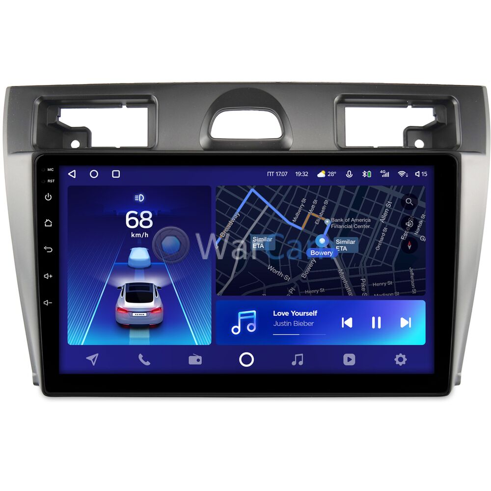 Штатное головное устройство Ford Fiesta (Mk5) (2002-2008) Teyes CC2 PLUS 9 дюймов 3/32 RM-9-1264 на Android 10 (4G-SIM, DSP, QLed)