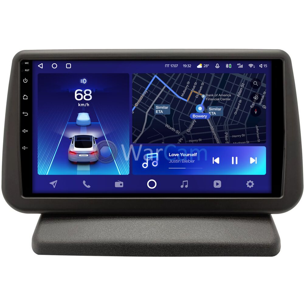 Штатное головное устройство Teyes CC2 PLUS 9 дюймов 3/32 RM-9-1416 для Nissan Note (2005-2013) (вместо бардачка) на Android 10 (4G-SIM, DSP, QLed)