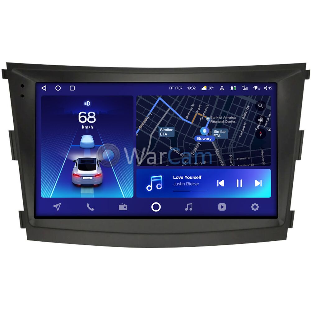 Штатное головное устройство Teyes CC2 PLUS 9 дюймов 4/64 RM-9-1224 для SsangYong Tivoli, XLV 2016-2022 на Android 10 (4G-SIM, DSP, QLed)