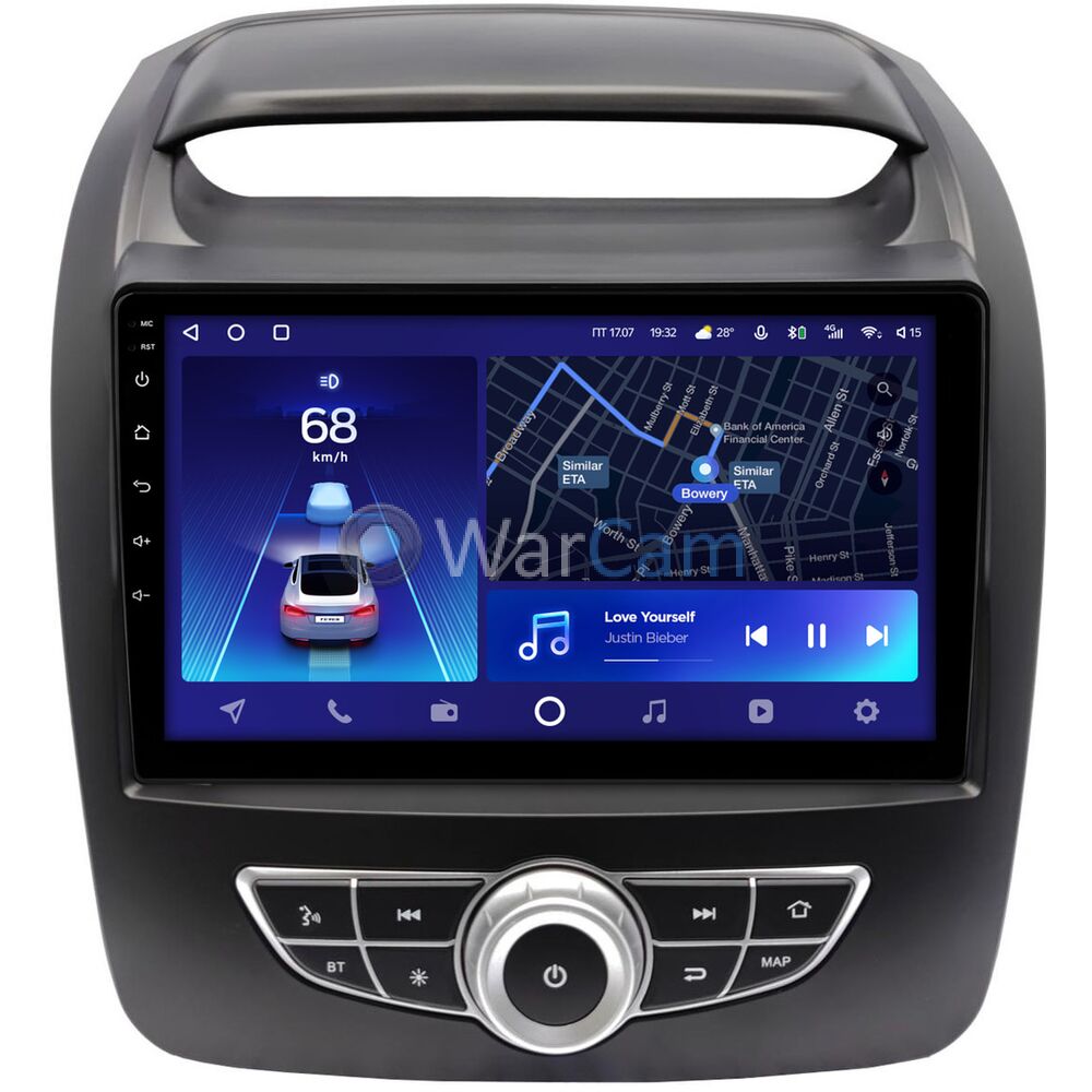 Штатное головное устройство Kia Sorento II 2012-2020 (для авто с Navi с кнопками) Teyes CC2 PLUS 9 дюймов 6/128 RM-9-1319 на Android 10 (4G-SIM, DSP, QLed)