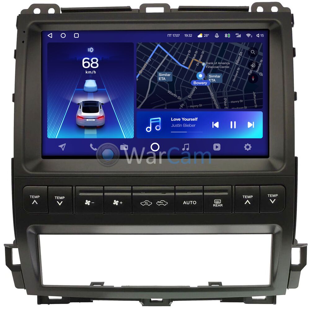 Штатное головное устройство Teyes CC2 PLUS 9 дюймов 6/128 RM-9-470 для Toyota LC Prado 120 2002-2009 (для авто с монитором) на Android 10 (4G-SIM, DSP, QLed)