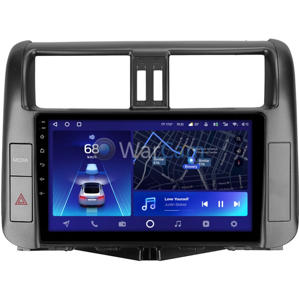 Штатное головное устройство Teyes CC2 PLUS 9 дюймов 6/128 RM-9-2750 для Toyota LC Prado 150 2009-2013 (для авто с 3 камерами) на Android 10 (4G-SIM, DSP, QLed)