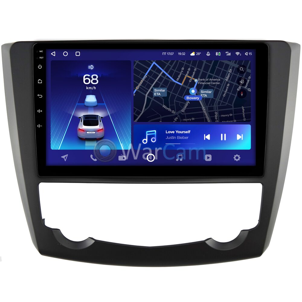 Штатное головное устройство Teyes CC2 PLUS 9 дюймов 6/128 RM-9-6160 для Renault Kadjar (2015-2018) на Android 10 (4G-SIM, DSP, QLed)