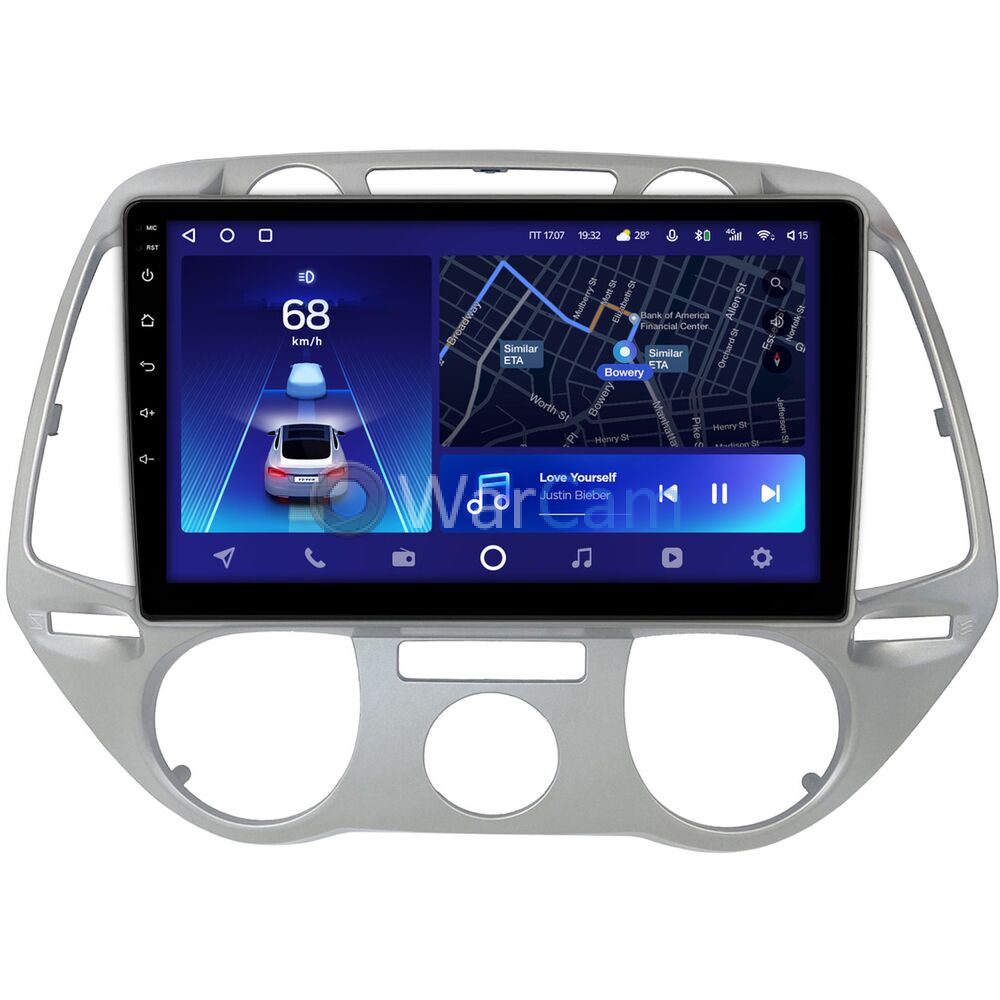 Штатное головное устройство Hyundai i20 I 2008-2012 (без климат-контроля) Teyes CC2 PLUS 9 дюймов 6/128 RM-9-1397 на Android 10 (4G-SIM, DSP, QLed)