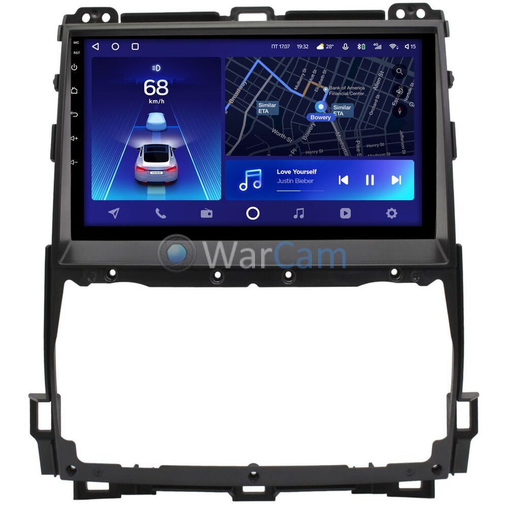 Штатное головное устройство Teyes CC2 PLUS 9 дюймов 6/128 RM-9-1298 для Toyota LC Prado 120 2002-2009 на Android 10 (4G-SIM, DSP, QLed)