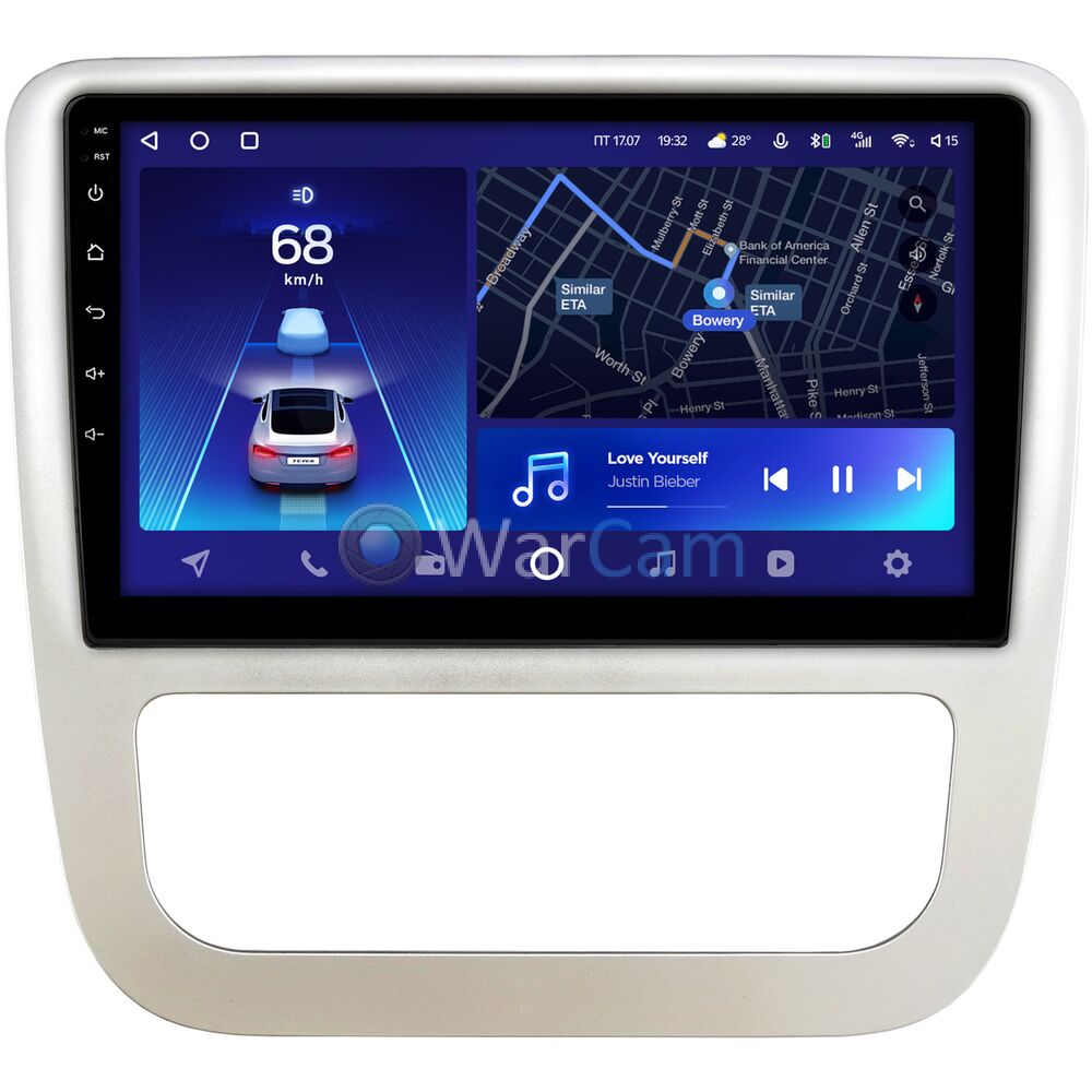 Штатное головное устройство Volkswagen Scirocco 2009-2015 (для авто с ручным климатом) Teyes CC2 PLUS 9 дюймов 6/128 RM-9-1243 на Android 10 (4G-SIM, DSP, QLed)