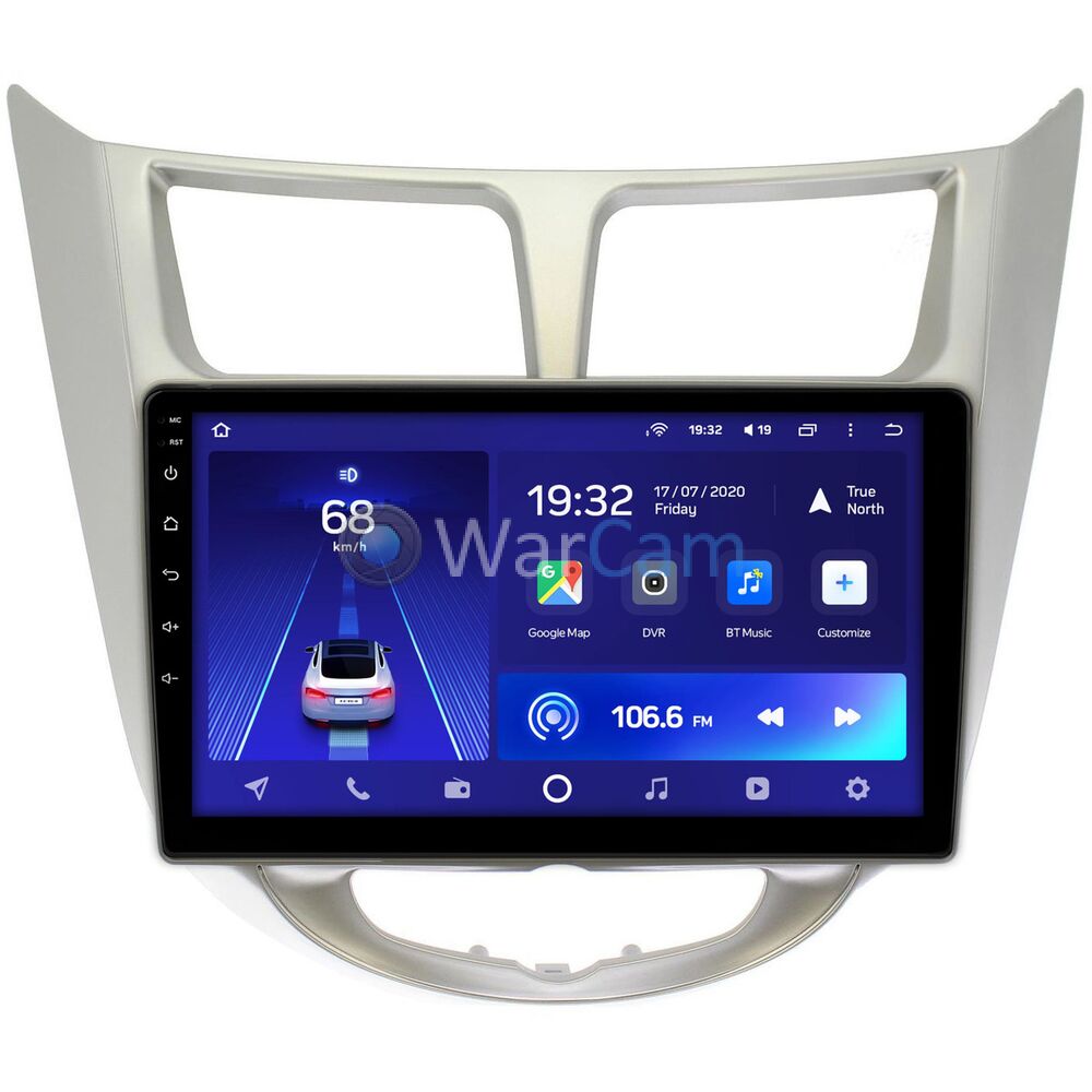 Штатное головное устройство Teyes CC2L PLUS 9 дюймов 1/16 RM-9270 для Hyundai Solaris, Accent IV 2010-2017 (серебро) на Android 8.1 (DSP, IPS, AHD)