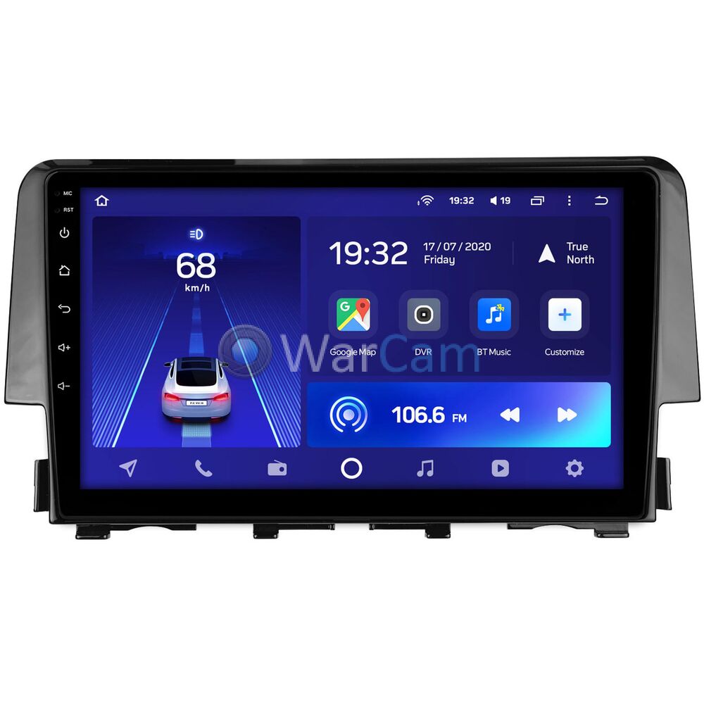 Штатное головное устройство Honda Civic 10 (2015-2021) Teyes CC2L PLUS 9 дюймов 1/16 RM-9-650 на Android 8.1 (DSP, IPS, AHD)