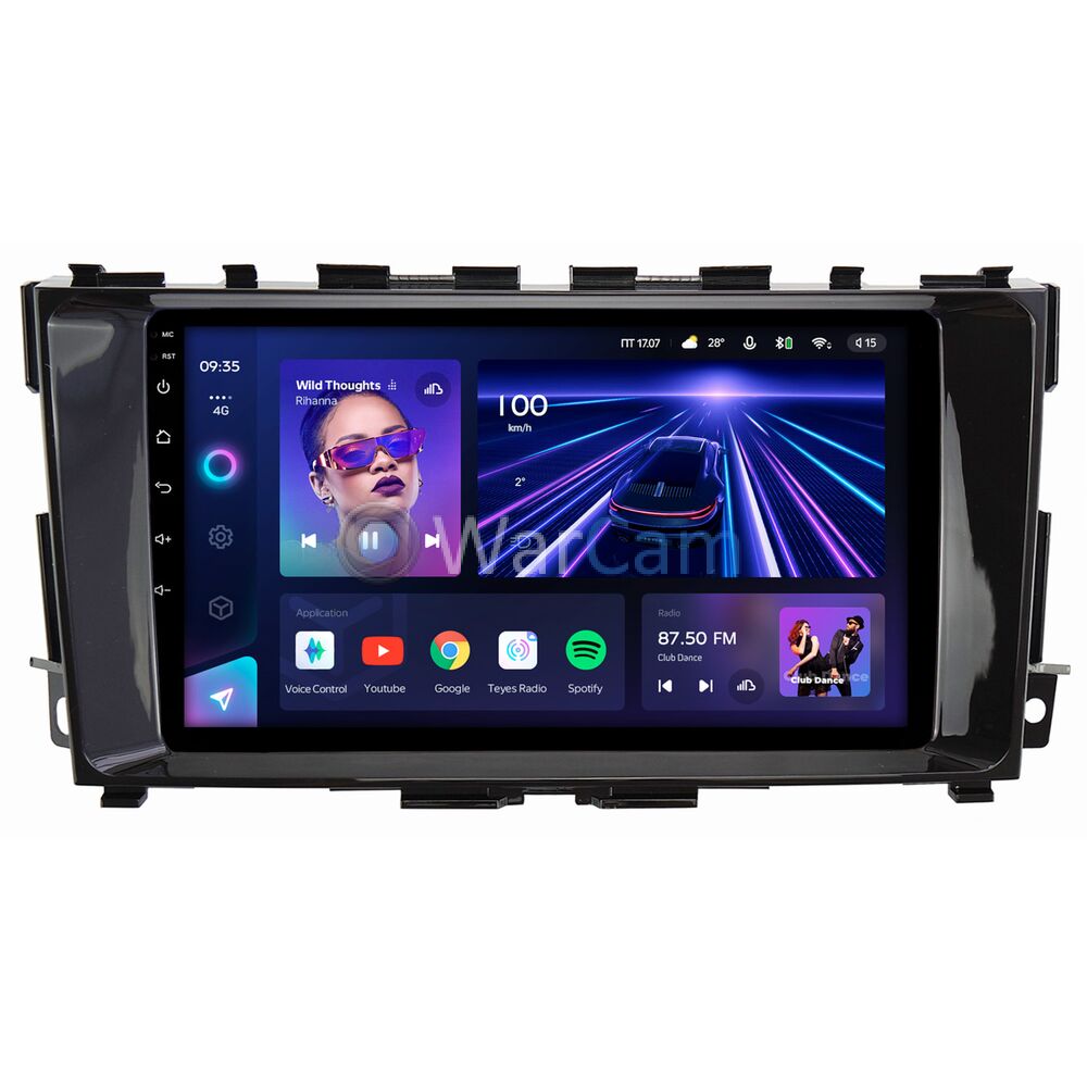 Штатное головное устройство Nissan Teana III 2014-2021 Teyes CC3 2K 9.5 дюймов 3/32 RM-9-1283 на Android 10 (4G-SIM, DSP, QLed)