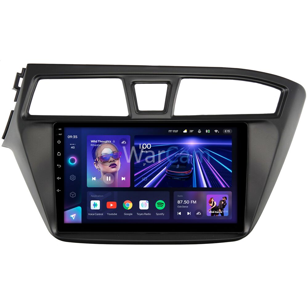 Штатное головное устройство Hyundai i20 II 2014-2018 Teyes CC3 2K 9.5 дюймов 3/32 RM-9-578 на Android 10 (4G-SIM, DSP, QLed)