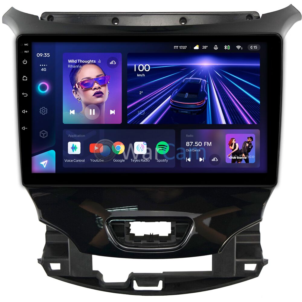 Штатное головное устройство Teyes CC3 2K 9.5 дюймов 3/32 RM-9-2113 для Chevrolet Cruze 2 (2015-2022) на Android 10 (4G-SIM, DSP, QLed)