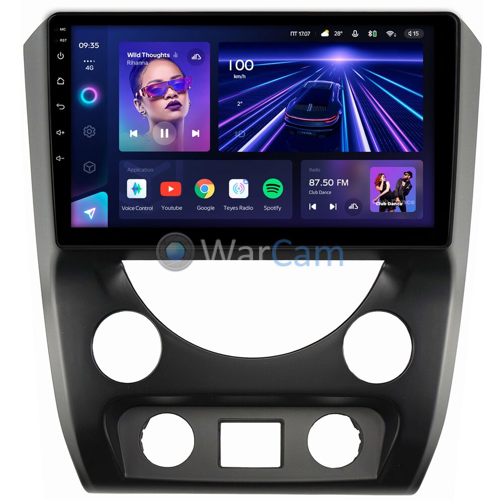 Штатное головное устройство SsangYong Rexton III 2012-2018 Teyes CC3 2K 9.5 дюймов 4/64 RM-9-2163 на Android 10 (4G-SIM, DSP, QLed)