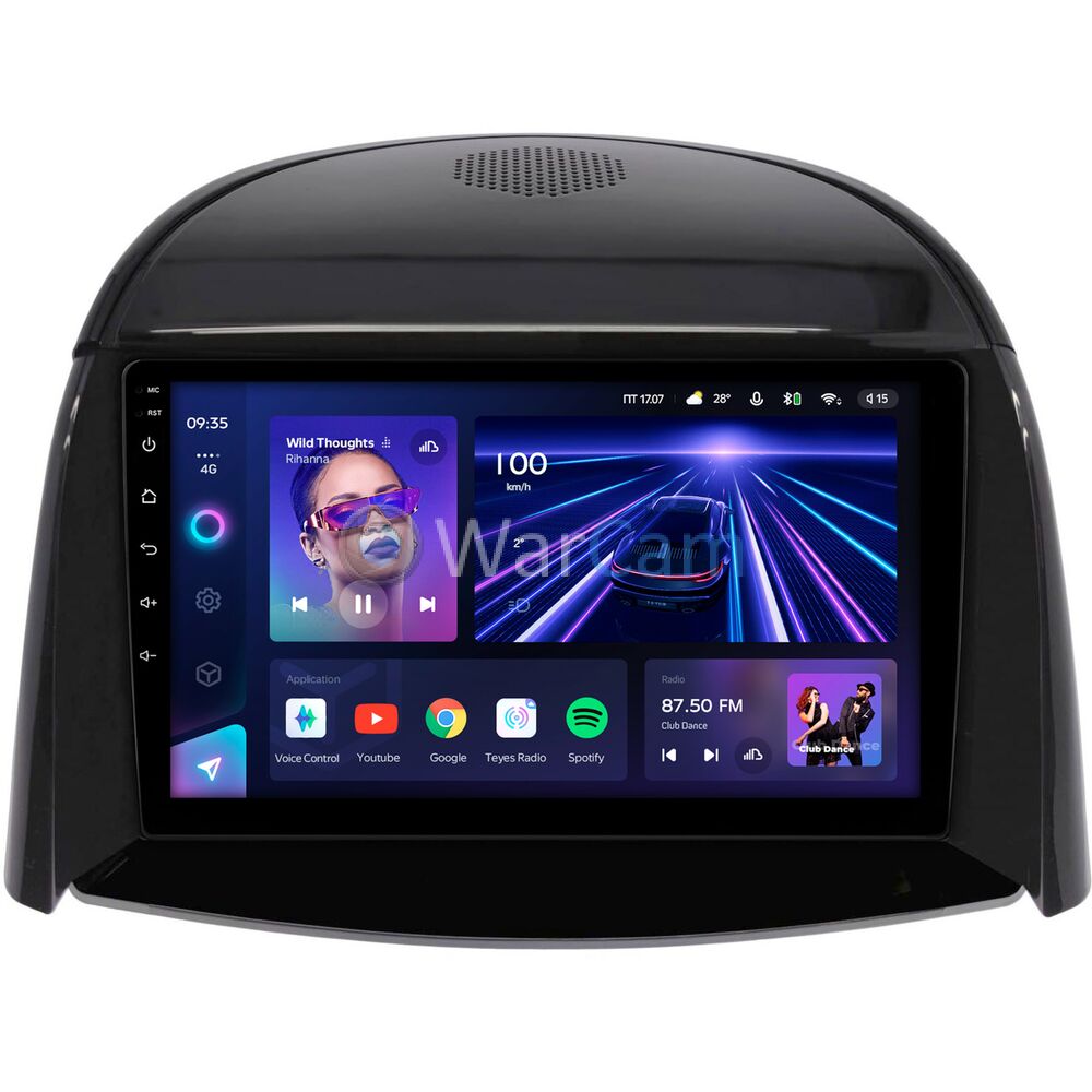 Штатное головное устройство Renault Koleos I 2008-2016 Teyes CC3 2K 9.5 дюймов 6/128 RM-9-1306 на Android 10 (4G-SIM, DSP, QLed)