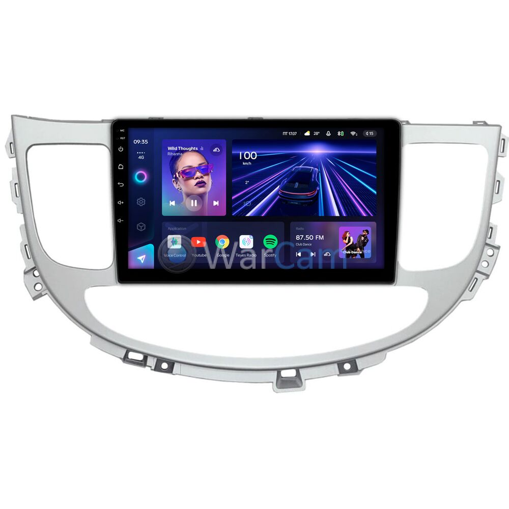 Штатное головное устройство Hyundai Genesis (2008-2013) Teyes CC3 2K 9.5 дюймов 6/128 RM-9-1074 на Android 10 (4G-SIM, DSP, QLed)