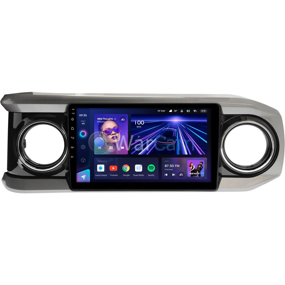 Штатное головное устройство Teyes CC3 360 10 дюймов 6/128 RM-10-1431 для Toyota Tacoma III 2015-2022 (черная) на Android 10 (4G-SIM, DSP, QLed)