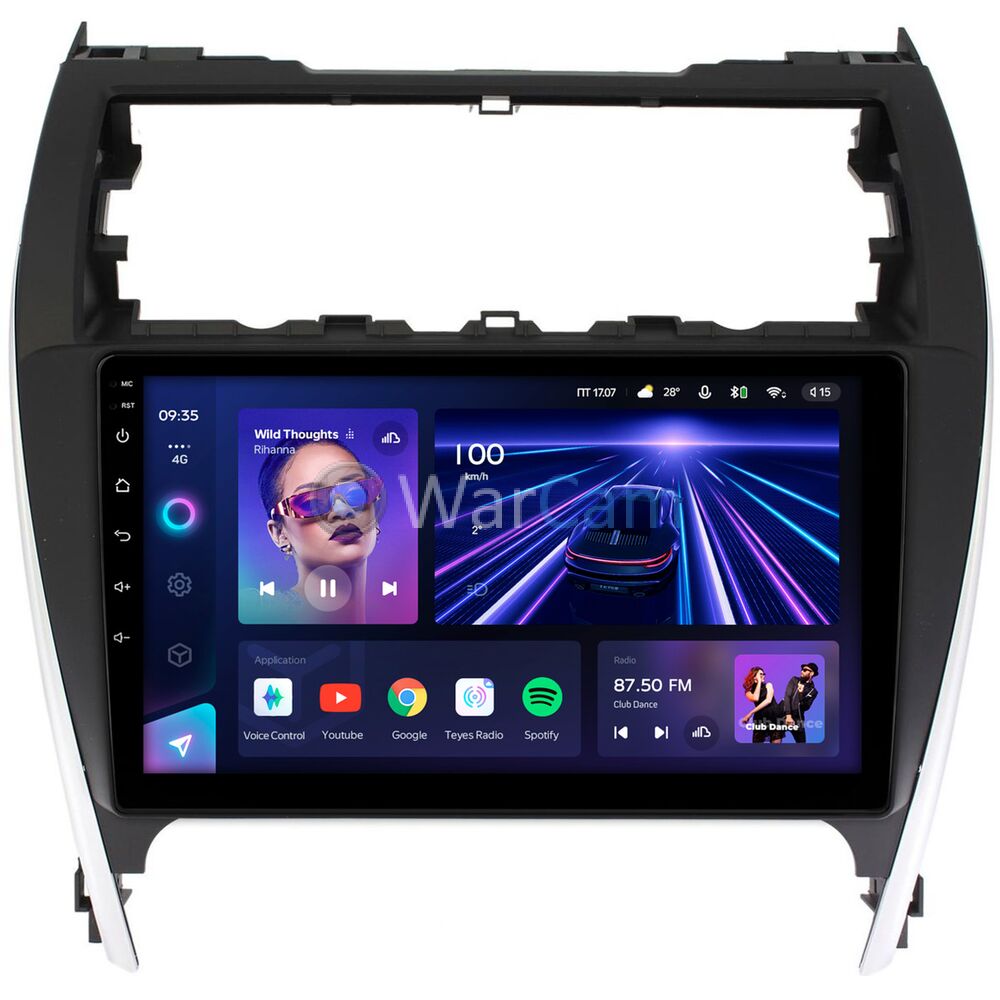 Штатное головное устройство Teyes CC3 360 10 дюймов 6/128 RM-10-466 для Toyota Camry XV50 (2011-2014) (авто из USA) на Android 10 (4G-SIM, DSP, QLed)