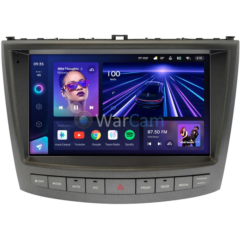 Штатное головное устройство Teyes CC3 360 10 дюймов 6/128 RM-10-1677 для Lexus IS II 2005-2013 (для авто без Navi) на Android 10 (4G-SIM, DSP, QLed)
