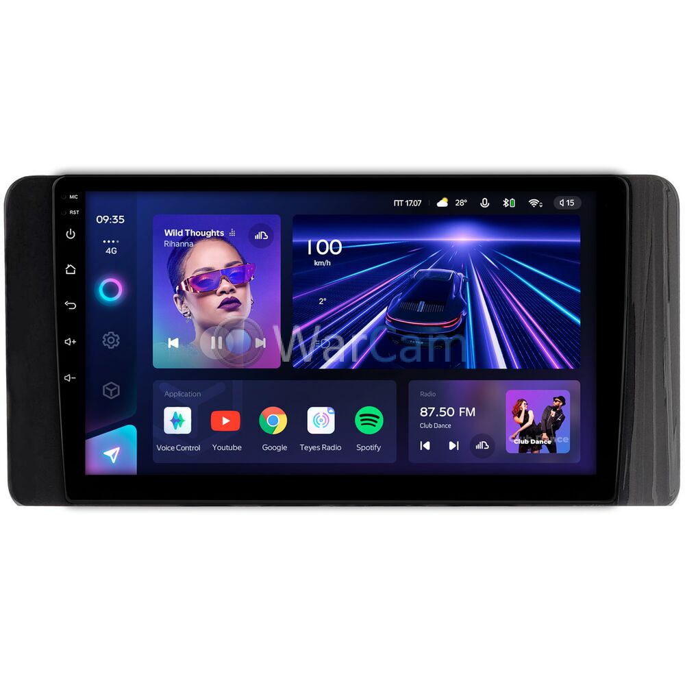 Штатное головное устройство Teyes CC3 360 10 дюймов 6/128 RM-10-1400 для Skoda Rapid 2 2020-2022 на Android 10 (4G-SIM, DSP, QLed)
