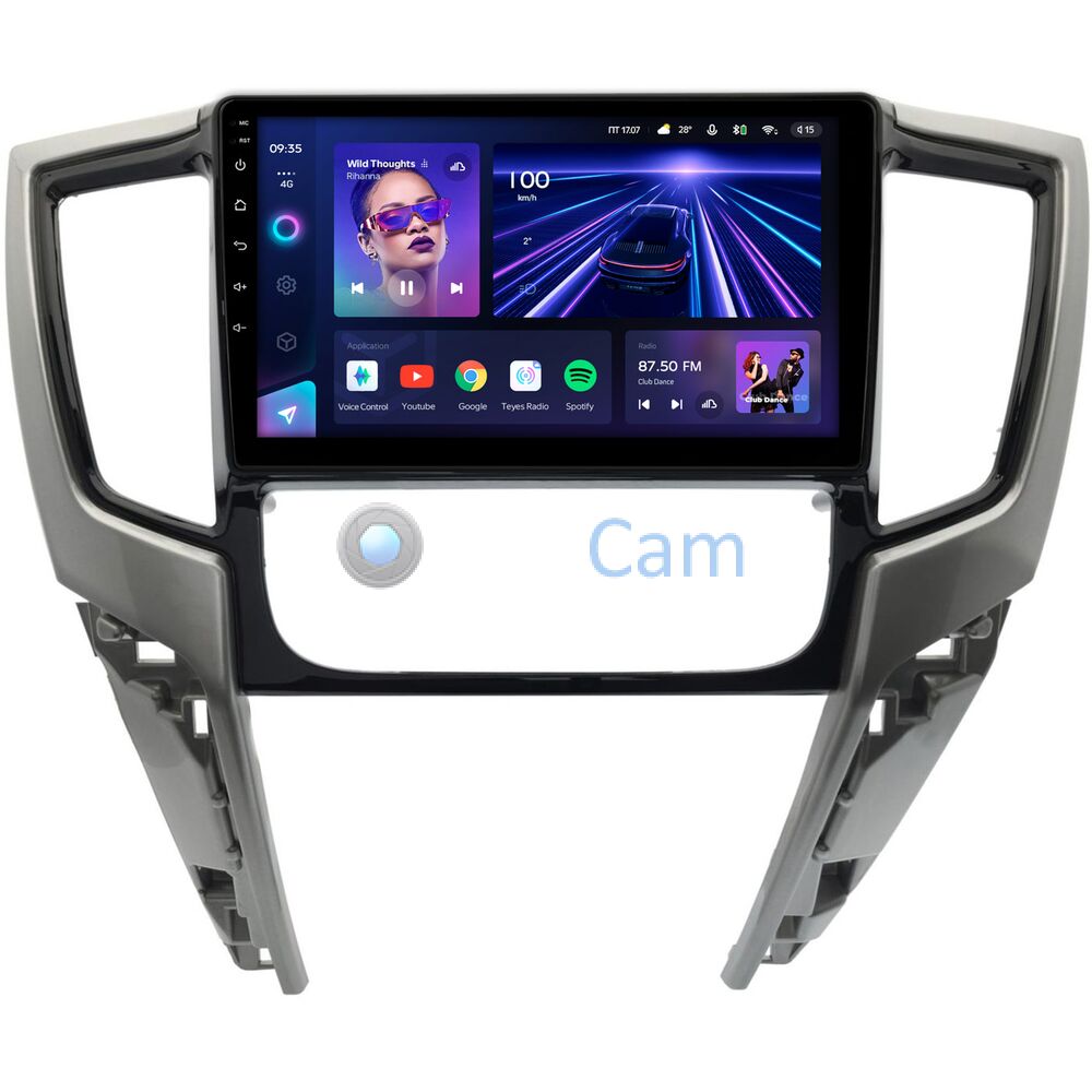 Штатное головное устройство Teyes CC3 360 9 дюймов 6/128 RM-9-2248 для Mitsubishi L200 V (2019-2022) на Android 10 (4G-SIM, DSP, QLed)