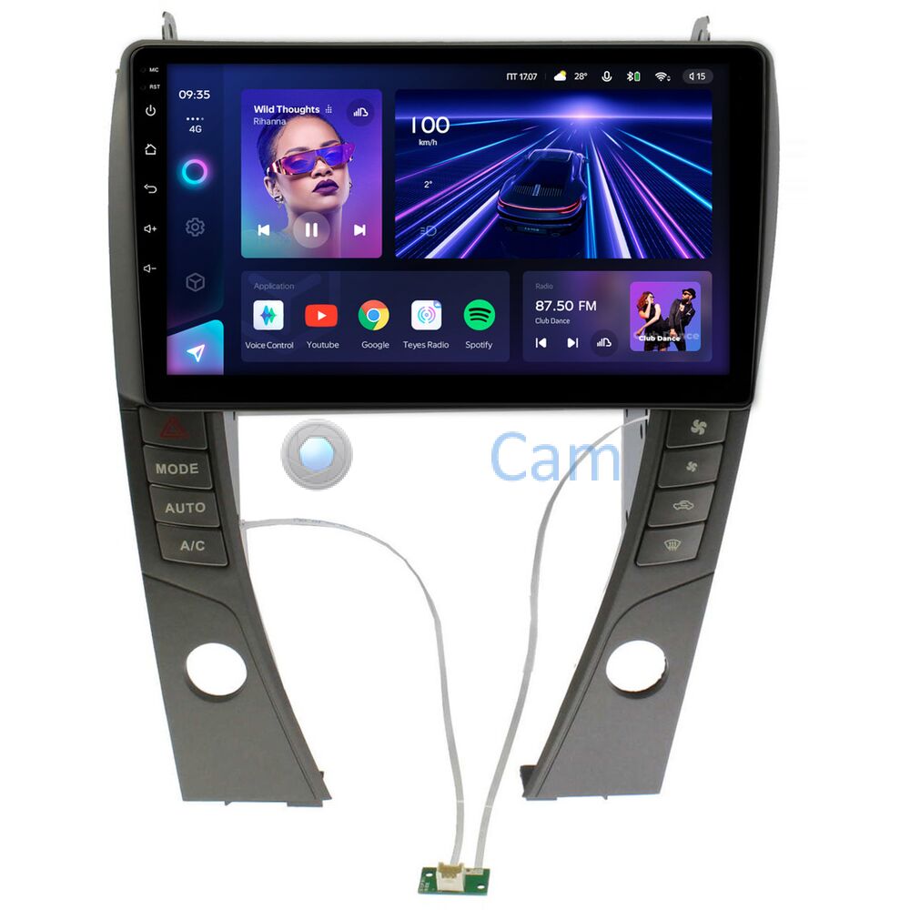 Штатное головное устройство Lexus ES 5 (2006-2012) (для авто с монитором) Teyes CC3 360 9 дюймов 6/128 RM-9-6968 на Android 10 (4G-SIM, DSP, QLed)