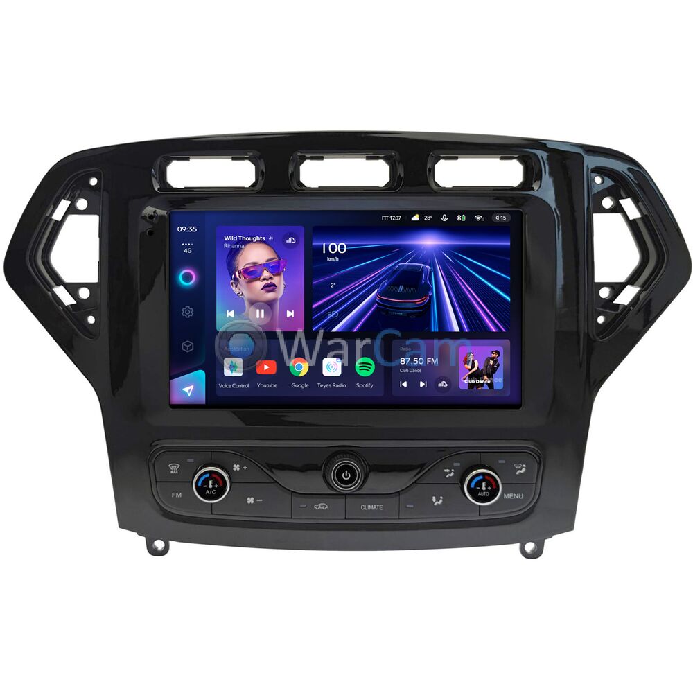 Штатное головное устройство Ford Mondeo IV 2007-2010 (с климат-контролем) Teyes CC3 360 9 дюймов 6/128 RM-9-5427 на Android 10 (4G-SIM, DSP, QLed)