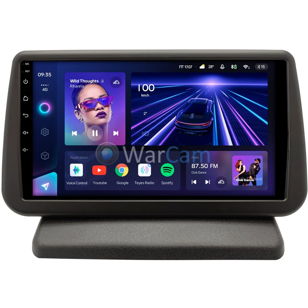 Штатное головное устройство Teyes CC3 360 9 дюймов 6/128 RM-9-1416 для Nissan Note (2005-2013) (вместо бардачка) на Android 10 (4G-SIM, DSP, QLed)