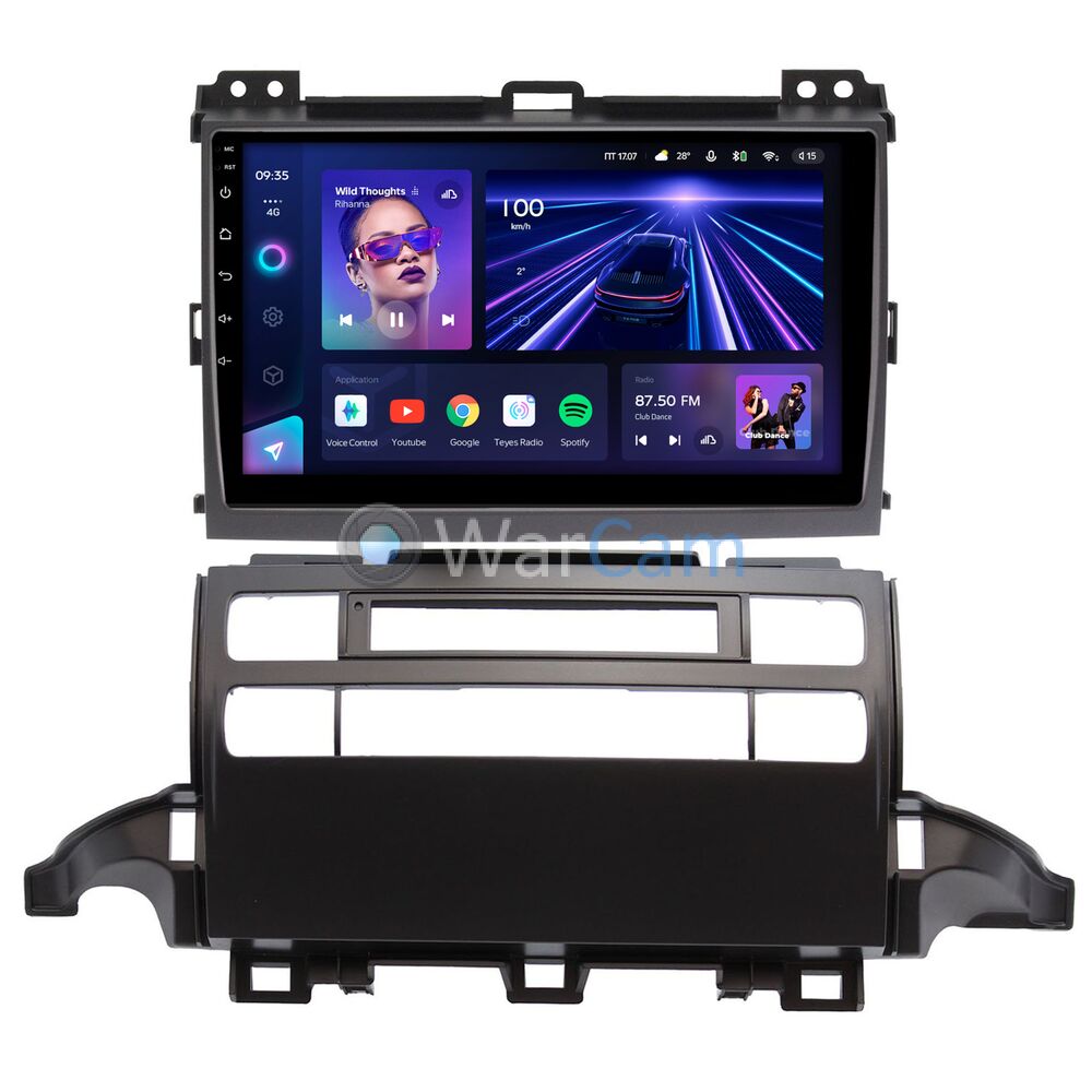 Штатное головное устройство Teyes CC3 360 9 дюймов 6/128 RM-9-1301 для Toyota LC Prado 120 2002-2009 на Android 10 (4G-SIM, DSP, QLed)