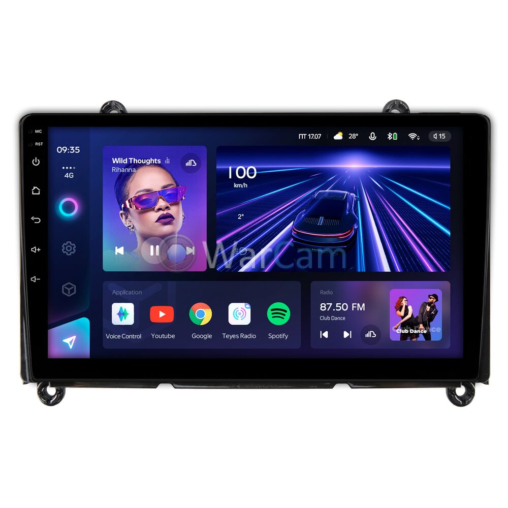 Штатное головное устройство Teyes CC3 360 9 дюймов 6/128 RM-9-260 для Toyota HiAce (H300) (2019-2022) на Android 10 (4G-SIM, DSP, QLed)