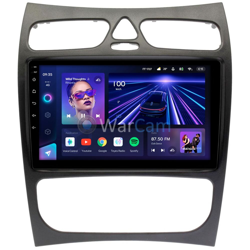 Штатное головное устройство Teyes CC3 360 9 дюймов 6/128 RM-9-1312 для Mercedes CLK-klasse (W209) (2002-2005) на Android 10 (4G-SIM, DSP, QLed)