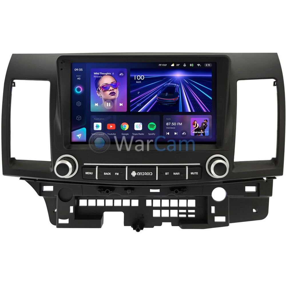Штатное головное устройство Mitsubishi Lancer X 2007-2017 Teyes CC3 360 9 дюймов 6/128 RM-9-3300 на Android 10 (4G-SIM, DSP, QLed)