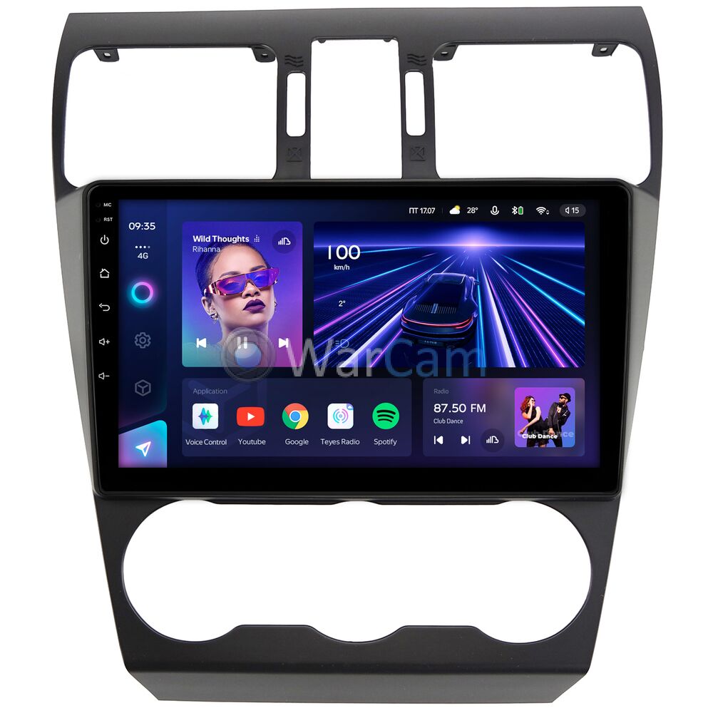 Штатное головное устройство Subaru Forester 4, Impreza 4, XV (2011-2016) Teyes CC3 360 9 дюймов 6/128 RM-9036 на Android 10 (4G-SIM, DSP, QLed)