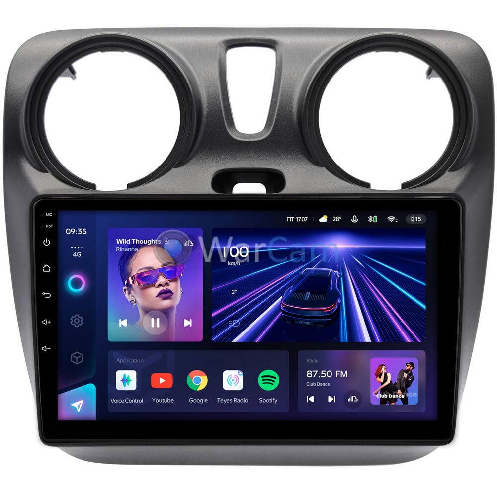 Штатное головное устройство Renault Dokker (2012-2022) Teyes CC3 360 9 дюймов 6/128 RM-9-2819 на Android 10 (4G-SIM, DSP, QLed)