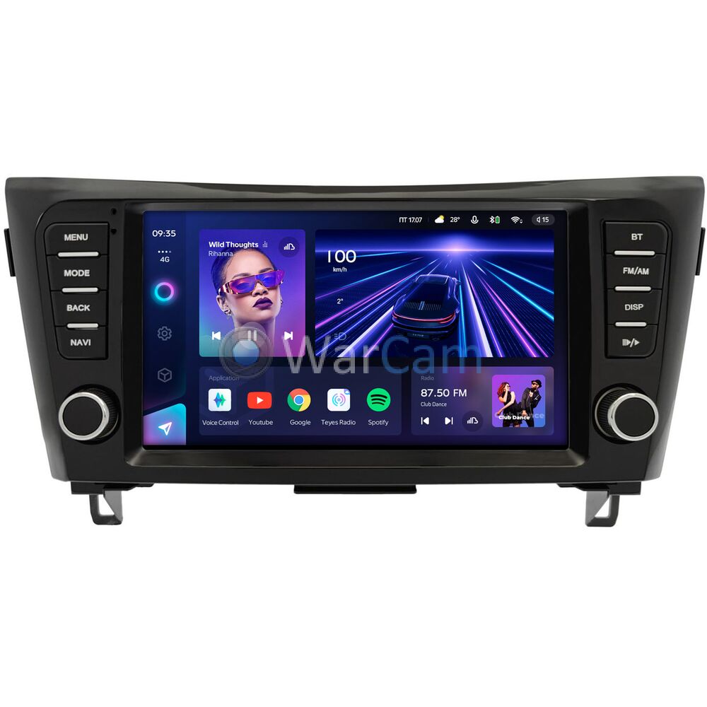 Штатное головное устройство Nissan Qashqai II, X-Trail III (T32) 2015-2022 Teyes CC3 360 9 дюймов 6/128 RM-9-3696 на Android 10 (4G-SIM, DSP, QLed)