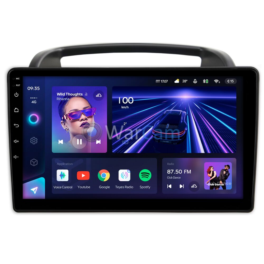 Штатное головное устройство Kia Carnival 2 (2006-2014) Teyes CC3 360 9 дюймов 6/128 RM-9-1004 на Android 10 (4G-SIM, DSP, QLed)