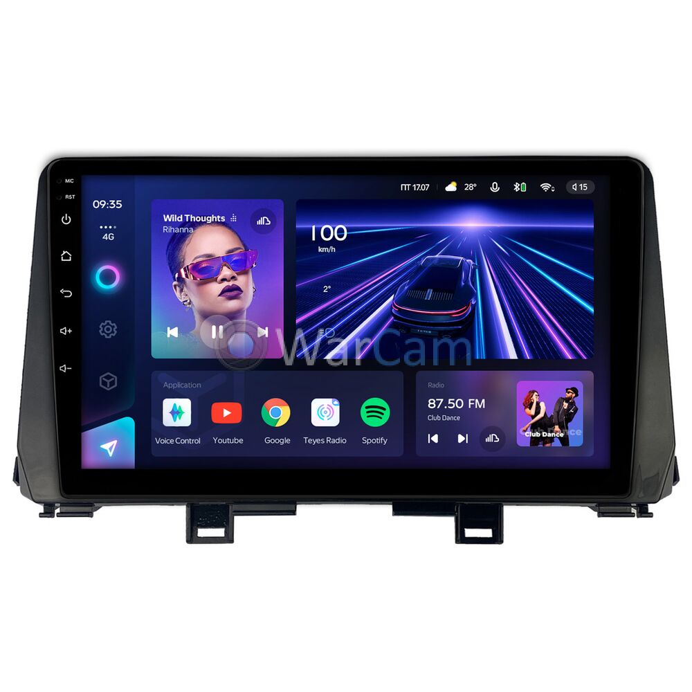Штатное головное устройство Kia Picanto III 2017-2022 Teyes CC3 360 9 дюймов 6/128 RM-9-1398 на Android 10 (4G-SIM, DSP, QLed)